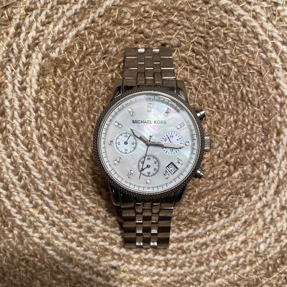Michael Kors Silver Watch with links
